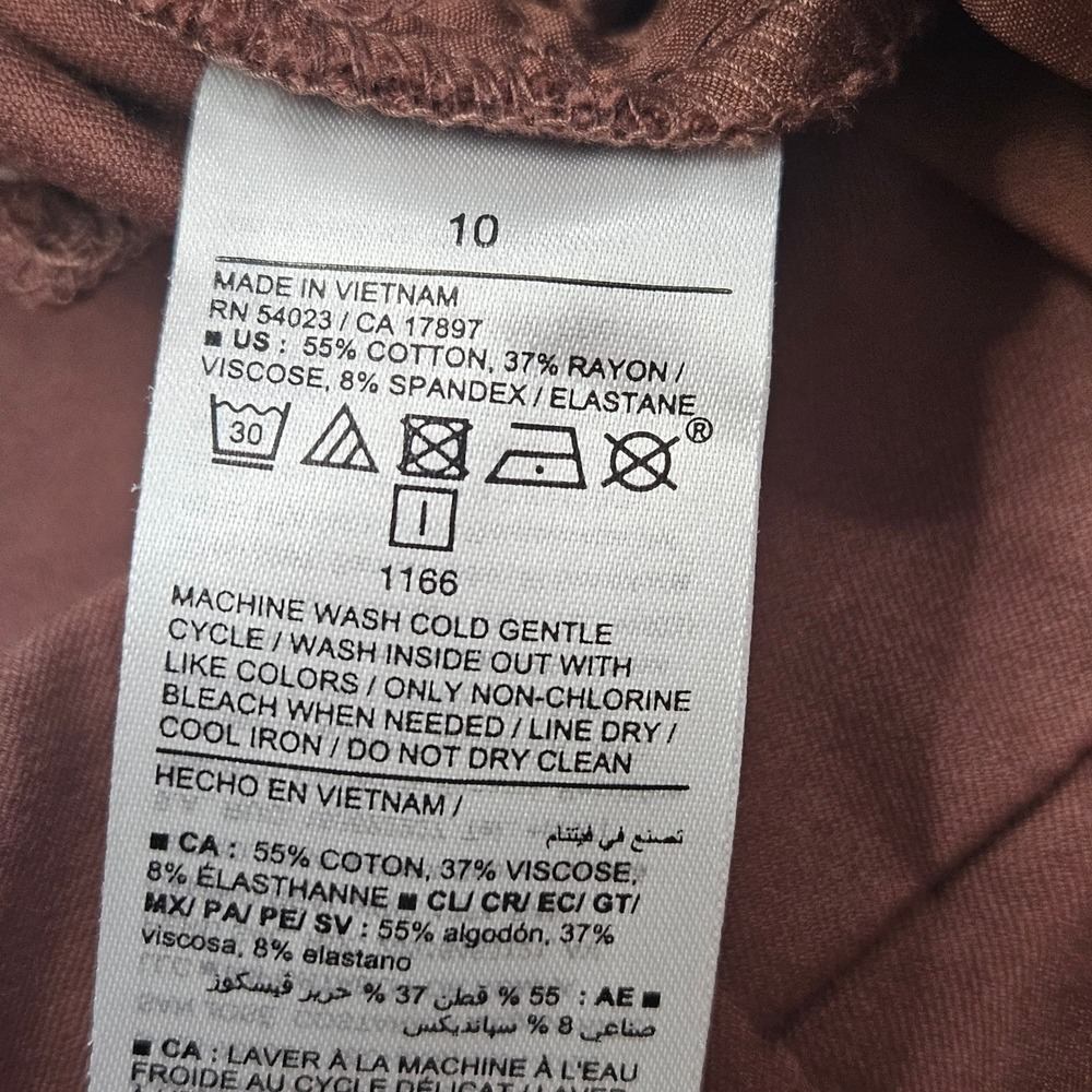 Old Navy Pixie Skinny High Rise Pants Bundle 10 White Plaid Burgundy Brown 3pk - Picture 7 of 9
